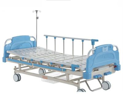 China High Quality ABS Engineering Plastic Factory Direct Sales Manual Operated Three Times Hospital Central Control Hand Bed for sale