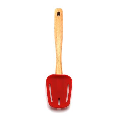 China Different Types Eco Friendly Handmade Beech Silicone Spatula Wooden Butter Knife for sale