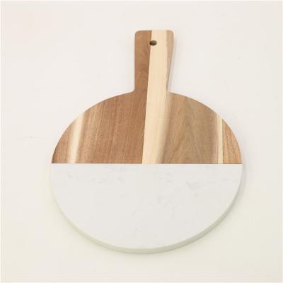 China Disposable Marble Wooden Cheese Chopping Board Bamboo Chopper Kitchen Accessories Set for sale