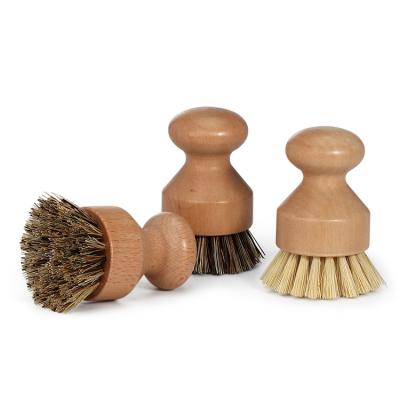 China Sustainable Multifunctional Custom Wooden Shoes Clothes Brush Long Handle Potty Dish Cleaning Brush for sale