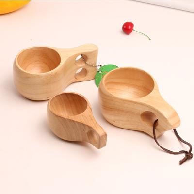 China Disposable Outdoor Camping Heightening Coffee Tea Mug Elephant Cup Wooden Wine Glass for sale