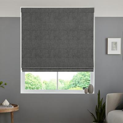 China Traditional Living Room Sunscreen Windows Mechanism Smart Roman Blinds European Fabric for sale