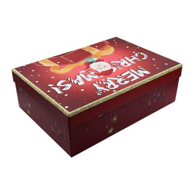 China Recycled Materials Direct Sale Christmas Decoration Magnet Gift Box Drawer Cardboard Custom Printed Paper Box With Ribbon for sale