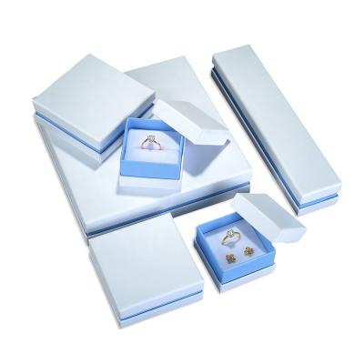 China Lid & Cheap Tray Box Eco Friendly Plain China White Blue Jewelry Packaging Box for sale