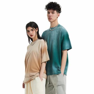 China Wholesale Loose Breathable Vintage Loose Dye Color Comfort Drop Shoulder Men Oversized T-shirt Men T-shirt for sale