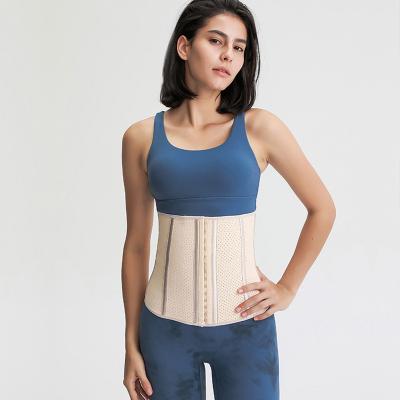 China Natural Breathable Lumbar Corset Breathable Latex Women Shapewear Body Waist Trainer for sale