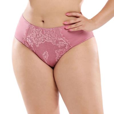 China Women's High Quality Breathable Plus L-5XL Soft Big Size Lace Comfort Panties Underwear High Waist Panties Brief And Breathable for sale