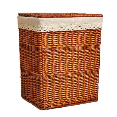 China Customization Wholesale Willow Basket High Quality Rattan Viable Storage Basket for sale