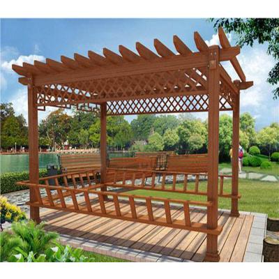 China Custom Sustainable Wooden Shade Gazebo Leisure Garden Pergola for sale