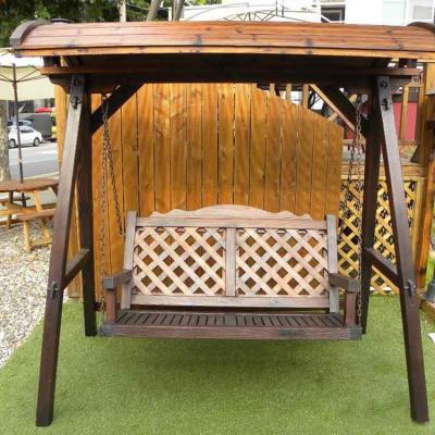 China Sustainable Customized Garden Set Outdoor Use And Specific Solid Wood Swing Chair for sale