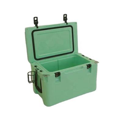 China New 35L Cool Box Spare Cooler Box 56Cans Waterproof Roto-molded Camping Cooler For Outdoor for sale