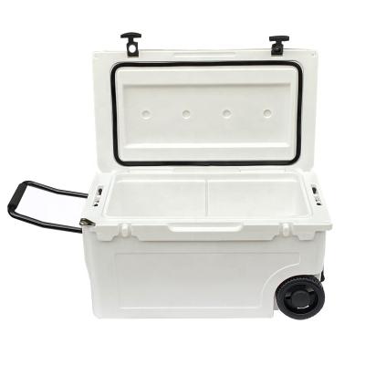 China ODM long time insulation cooler box 55L waterproof cooler rotomolded fishing box truck box for sale