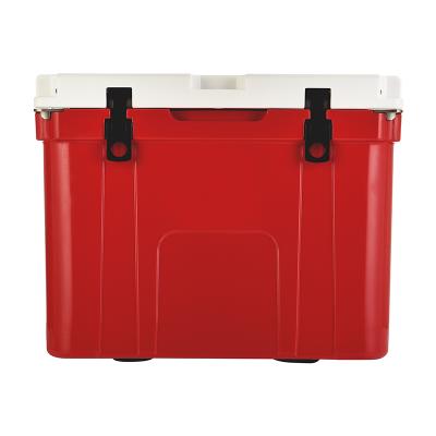 China 55qt Waterproof Marine Cooler Box Camping Square Wheeled Cooler Box for sale