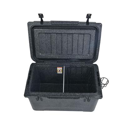 China Waterproof Heavy Duty Black Plastic Cooler Box 65L Cooler Box for sale