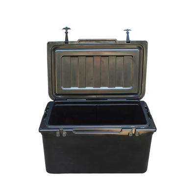 China Waterproof Fish Box Cooler 65 Liters Roto Molded Plastic Fish Cooler Box for sale