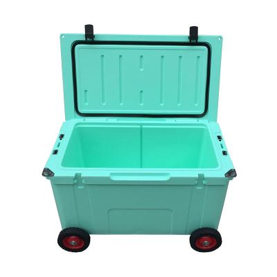 China Waterproof Rotomolded Cooler Box 78L Fishing Cooler With Wheels for sale