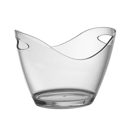 China 3.5L PS Bar Ice Bucket Viable Transparent Plastic Wine Ice Bucket for sale