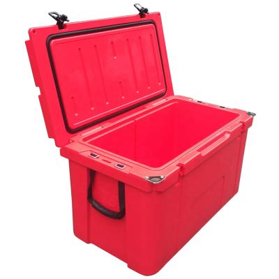 China Durable Insulated 78 Liters Storage Container Plastic Rotomolded Large Fish Ice Boxes for sale