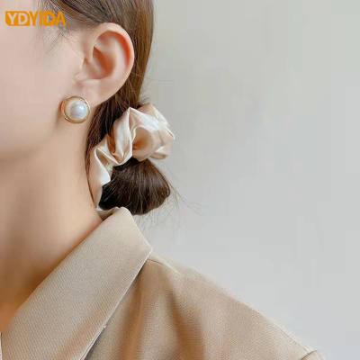 China Other Factory Wholesale Gold Fashion Pearl Around Earrings Charms Jewelry Zodiac Party Women Earring for sale