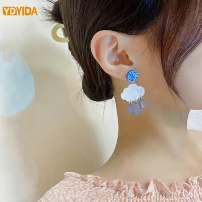 China Other wholesale new design simple blue tail handmade earring women exaggerated earrings for sale