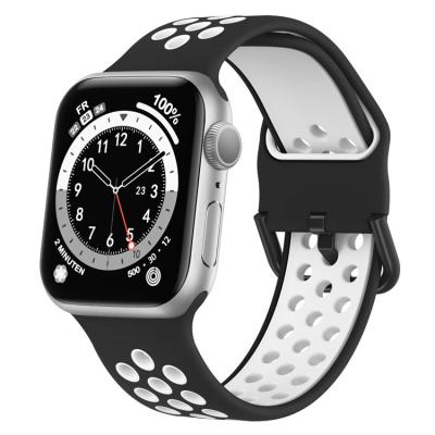 China ADEPOY Water Resistant Double Layer Silicone Rubber Watch Strap Accessories For Apple Watch Strap 44mm for sale