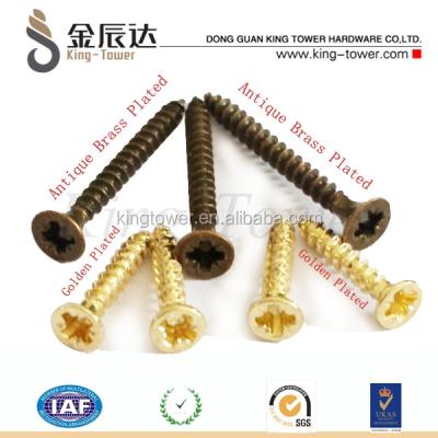 China Brass Flat Head Self Tapping Small Screws Brass Thumb Screw For Jewelry Box Hinges for sale