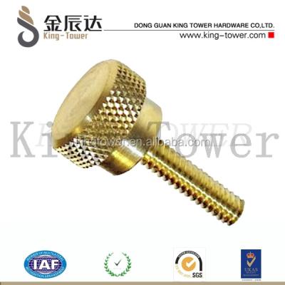 China Big Flat Head Brass Thumb Screw Knurled Thumb Stepped Screws for sale