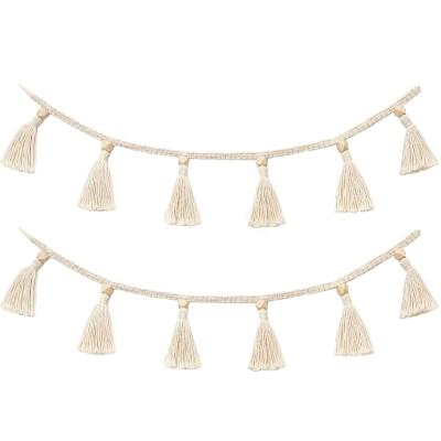 China Nordic Minimalist Handmade Bohemian Macrame Wall Hanging Cotton Macrame Hanging Decoration for Room or Basket for sale