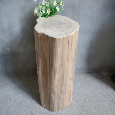 China Cheap Natural Factory Supply Anhui Triwin Wooden Log Round Stool With Smooth Surface for sale