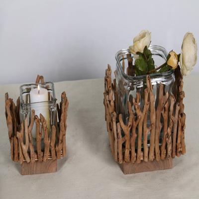 China Factory Price Classic Cheap Useful Alone Wooden Candle Holder For Candles for sale