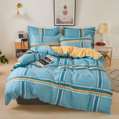 China Minimalism Sustainable Microfiber Polyester Microfiber 4 Pcs Bedding Set Soft Luxury Sheet Bedding Set for sale