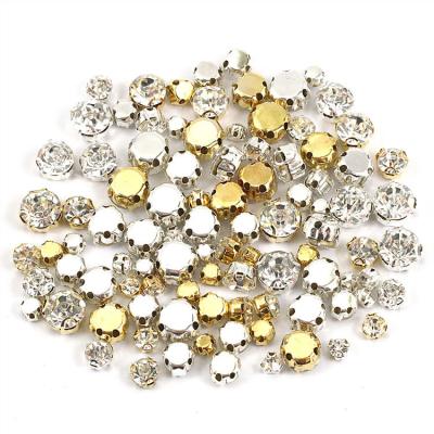 China Flatback Wholesale Bulk Sew On Rhinestone Crystals D Shape Claw Sewing Rhinestone For Handmade Diy Wedding Dress Accessories Materials for sale