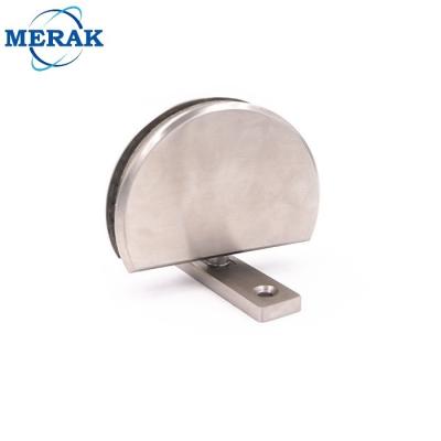 China Modern 360 Degree Glass Shower Door Pivot Hinges Adjust 304 Semicircle Glass Heavy Duty Shower Stainless Steel Door Glass Door Hinge for sale