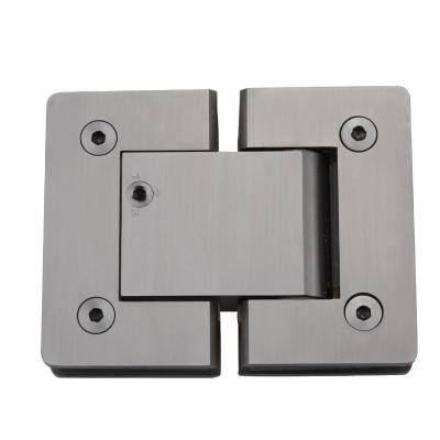 China Modern Adjustable 180 Degree Dual-Axle Speed ​​Dampening Shower Hinge 304 Stainless Steel Frameless Heavy Duty Shower Hinge For Bathroom for sale