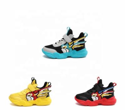 China New Breathable Cartoon Boutique Boys Shoes Retro Flat Sports Basket Kids Shoes Boys for sale