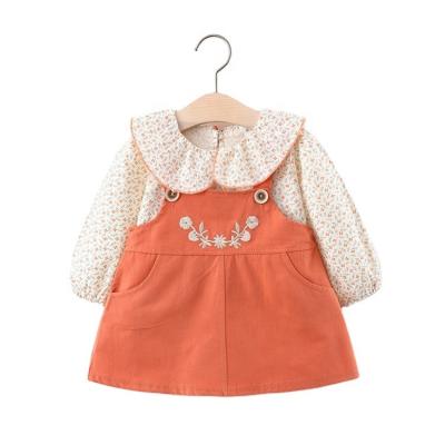 China Newest Anti-wrinkle Design Autumn And Winter Dresses Beautiful Baby Floral Dress Wholesale Baby Dress for sale