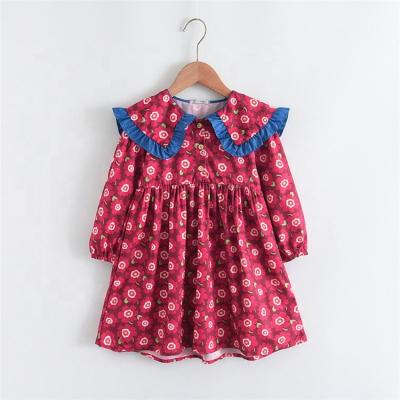 China Washable Fashion Floral Baby Dresses Long Sleeve Casual Outfits Hot Sale Kids Clothing for sale