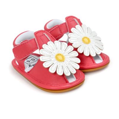 China New Beauty Breathable Flower Baby Canvas Shoes Summer Baby Sandal Leather Soft Comfortable Shoes for sale