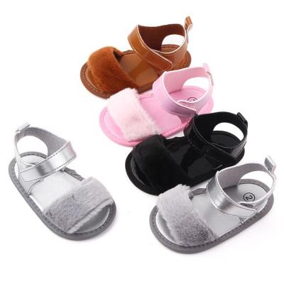 China New Fashion Breathable Infant Girls Shoes Fur Style Casual Baby Sandals Factory Wholesale Baby Shoes for sale