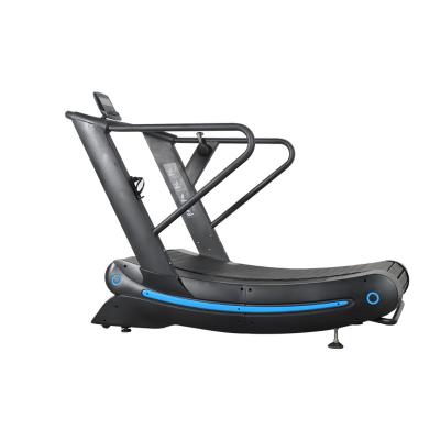 China Home wholesale non-electric self-powered and lowest noise self-powered running machine curved treadmill for sale