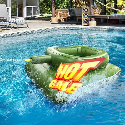 China 2022 Summer Crazy Float Joy Tank Battle Rafts Inflatable PVC Outdoor Pool Inject Gun Water Toys for Kids and Adults for sale