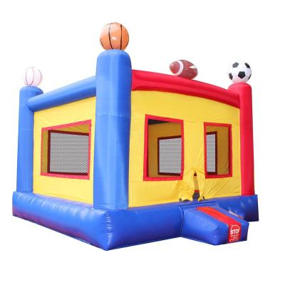 China Commercial Moonwalk Happy Party PVC Fun Kids Jump Inflatable Jumper Banners Bouncy Castle Bounce House Combo Bouncer with Blower for sale