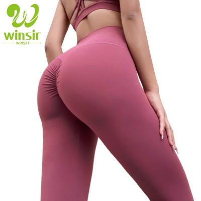 China Antibacterial High Waist Sublimation Printed Brazilian Color Stripes Workout Gym Yoga Butt Leggings Bi Crac! crack! for women for sale