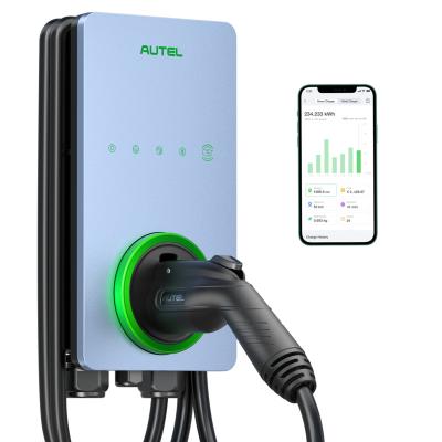 China Autel Charging APP Autel Level 2 EV Chargers J1772 IP66 Wall Mounted Wall Charger OCPP Car Charging Station UL for sale