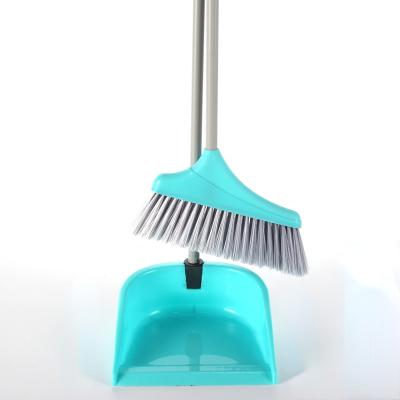 China Durable Single Head High Quality Material Colorful Plastic Broom Broom Large Head For Household Cleaning for sale