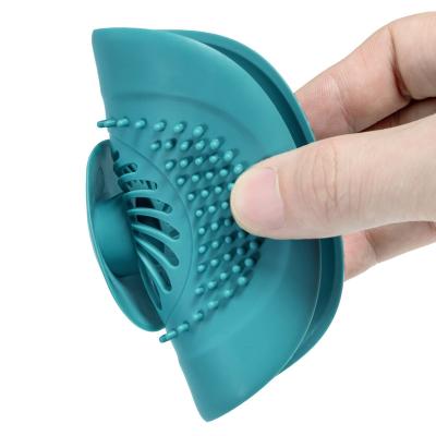 China Viable Hair Catchers Sink Drain Silicone Plug Deodorizer Accessories Bathroom Shower Tub Floor Filter Rubber Rubber Stopper for sale