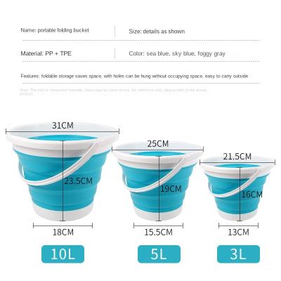 China New viable hot sale portable outdoor camping fishing plastic foldable portable car water storage wall mounted high quality bucket for sale