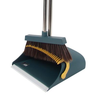 China New Stainless Steel Household Folding Standing Convenient Storage Rod Dustpan Set Broom Combination Trendy Fashion Mop for sale