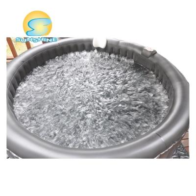 China Best Selling White Inflatable Hot Tubs Hot Tub Spas China Supplier White Inflatable Ice Pool Hot Tubs Outdoor Whirlpool Spa For Fitness Recover for sale