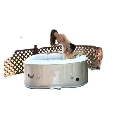 China Hot and Cold Whirlpool PS Small Hot Tub Bathtub Export Grade China PVC Top Hydraulic Massage Bathtub 3 Person Mini Family Sex for sale